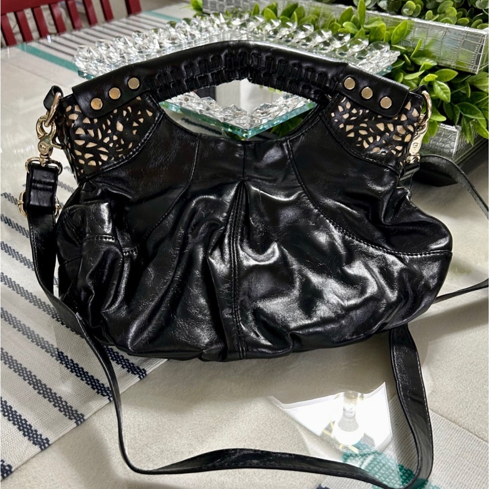 B. SMITH BLACK AND GOLD PURSE